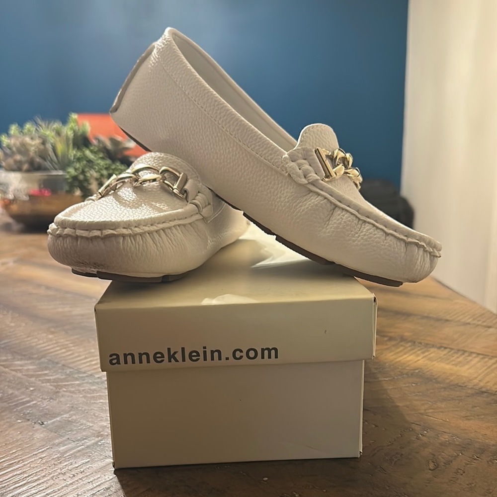 Anne Klein Women's White Loafers
